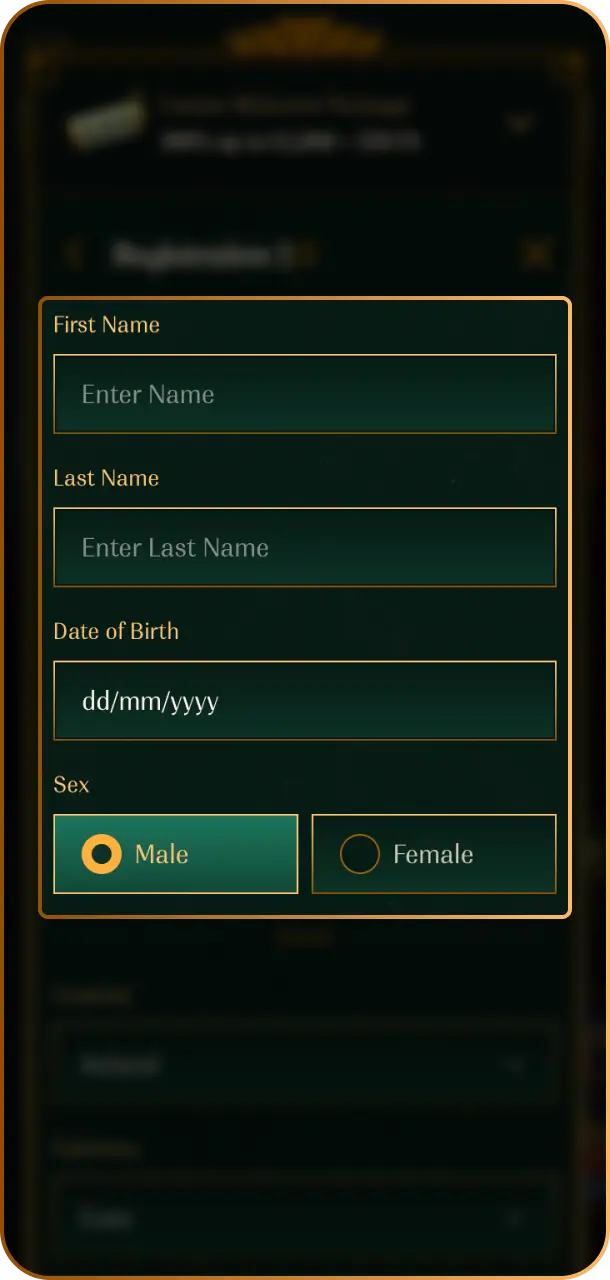 Add Personal Details such as your full name, date of birth, and home address to complete your Spybet profile.