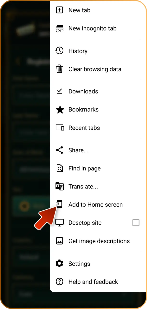 Add to homescreen to create a quick shortcut for Spybet Aviator.