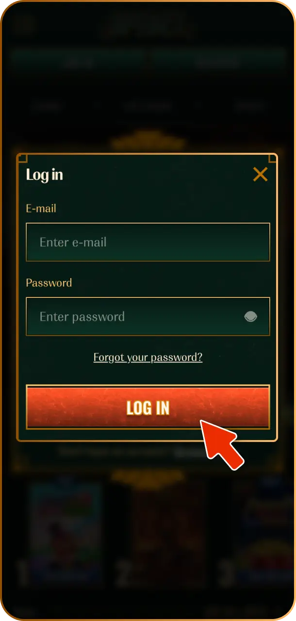 Log in account to access your balance for playing Spybet Aviator.