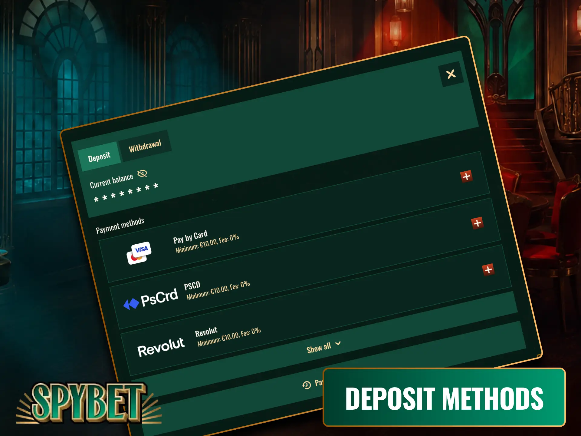 Fund your balance securely using instant deposit methods for Spybet Aviator.