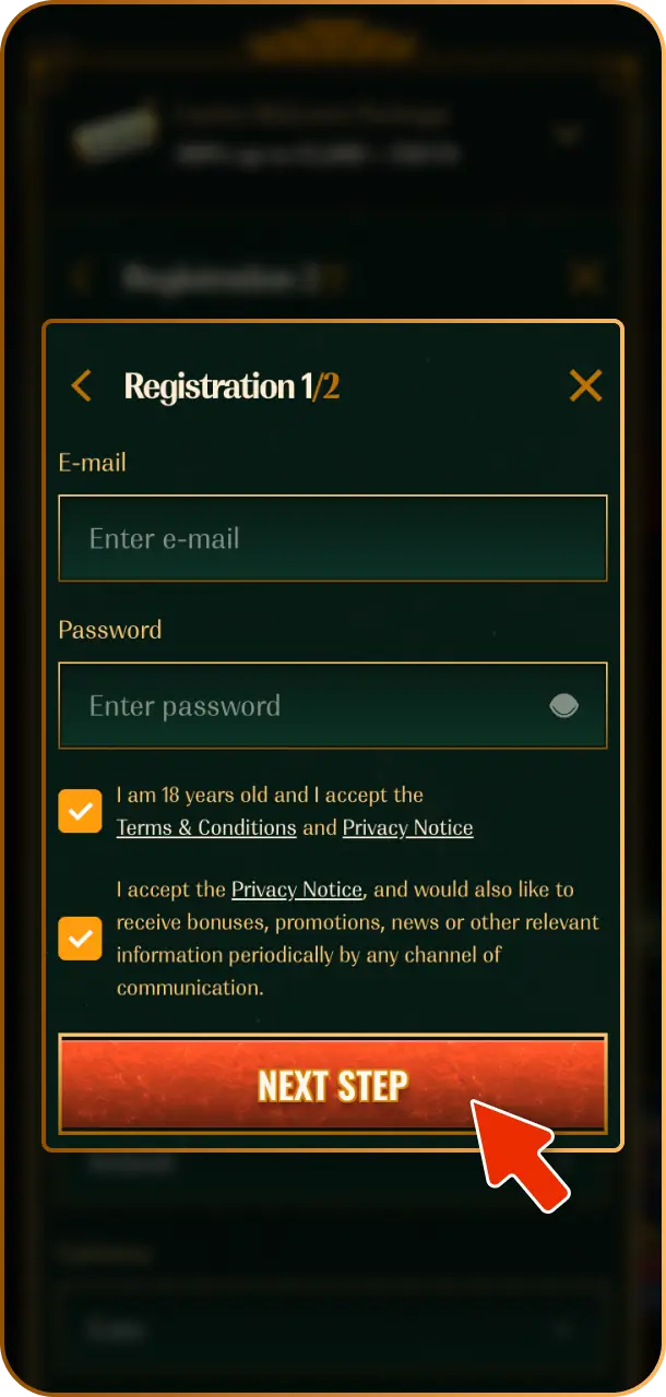 Complete registration in a few steps to start playing Spybet Aviator.