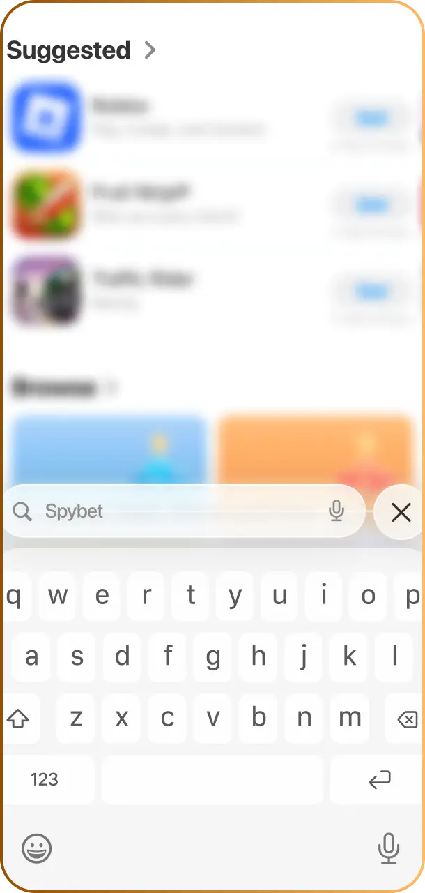 Search Spybet in the store search bar and verify the official developer.