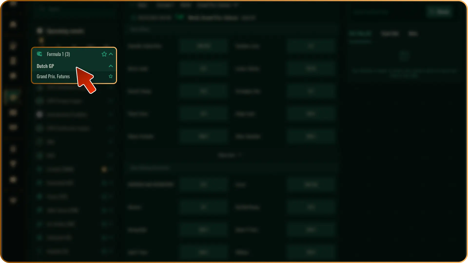 Go to Motor Racing, then Formula 1 to explore upcoming Grand Prix races on Spybet.