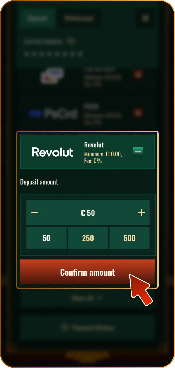 Deposit funds using safe and popular payment options to top up your Spybet balance.
