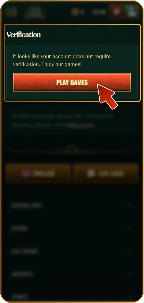 Verify identity by submitting the required documentation to secure your Spybet profile.