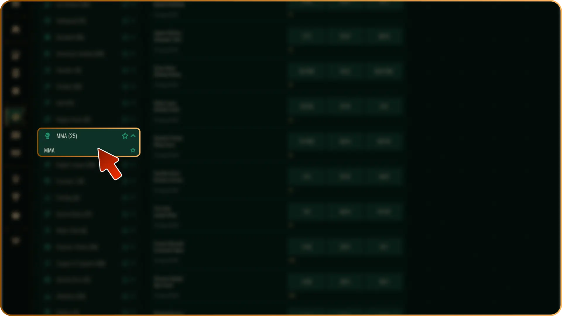 Navigate to MMA from the Spybet sportsbook menu to explore all upcoming fight cards in Ireland.
