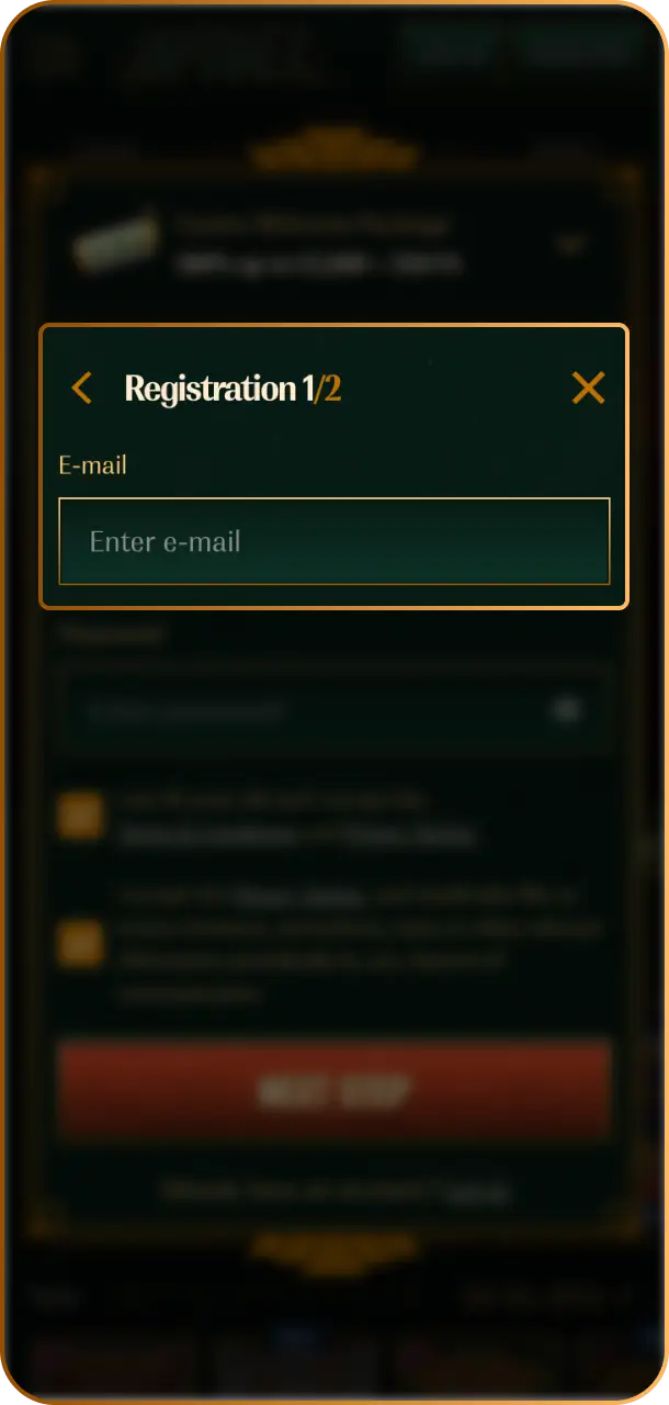 Pick Sign Up Method that works best for you to begin registration on Spybet.