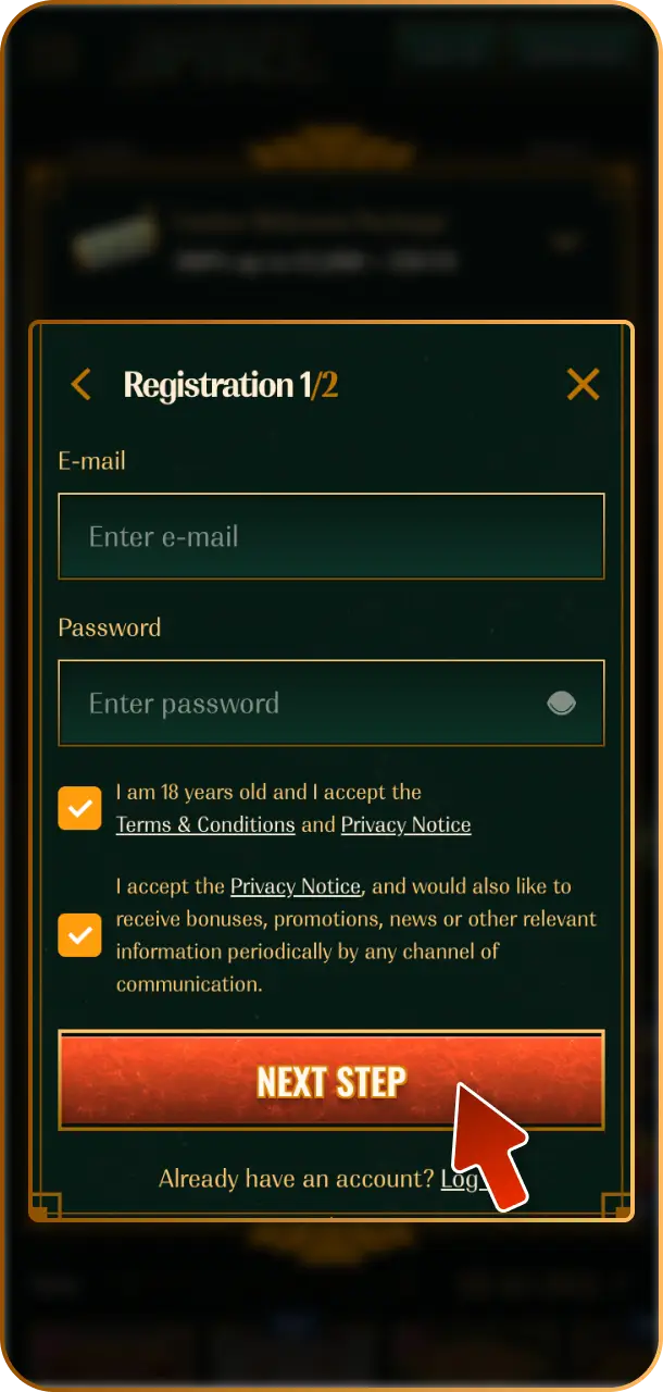 Register for a new player account on the official Spybet platform in Ireland.