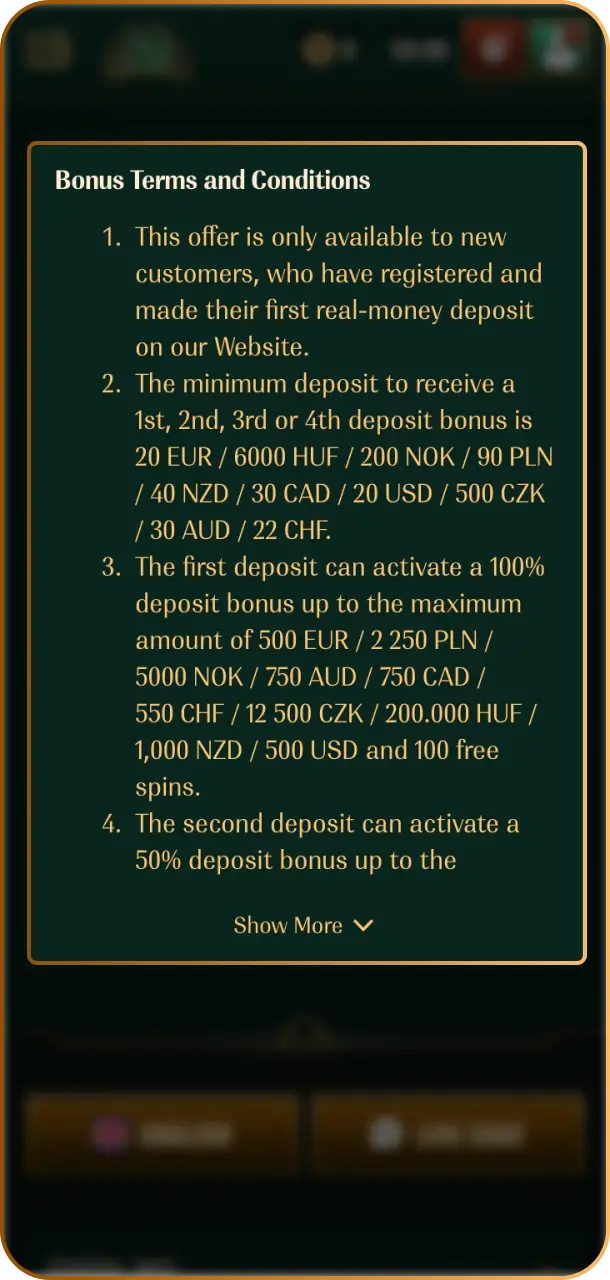 Activate your bonus instantly in your account cashier and start playing on Spybet.