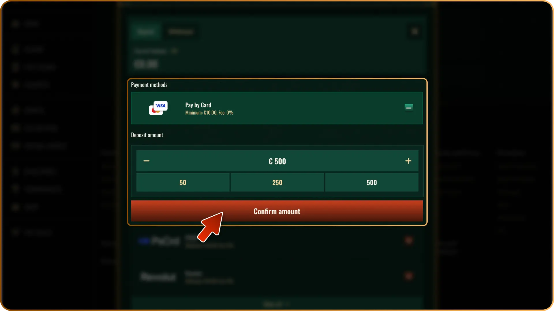 Finish setting up your new profile and start enjoying Spybet's casino and sportsbook.