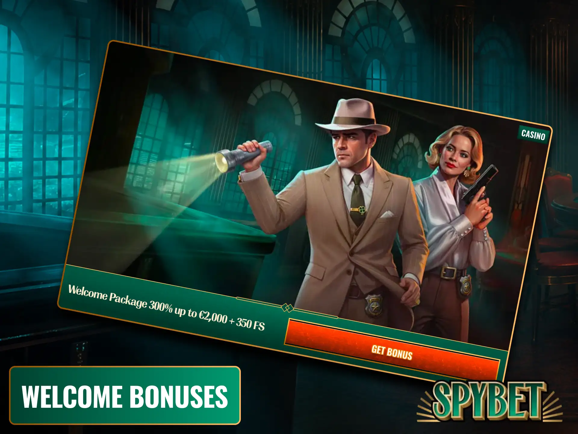Claim a generous welcome bonus for slot players at Spybet to boost your starting balance.
