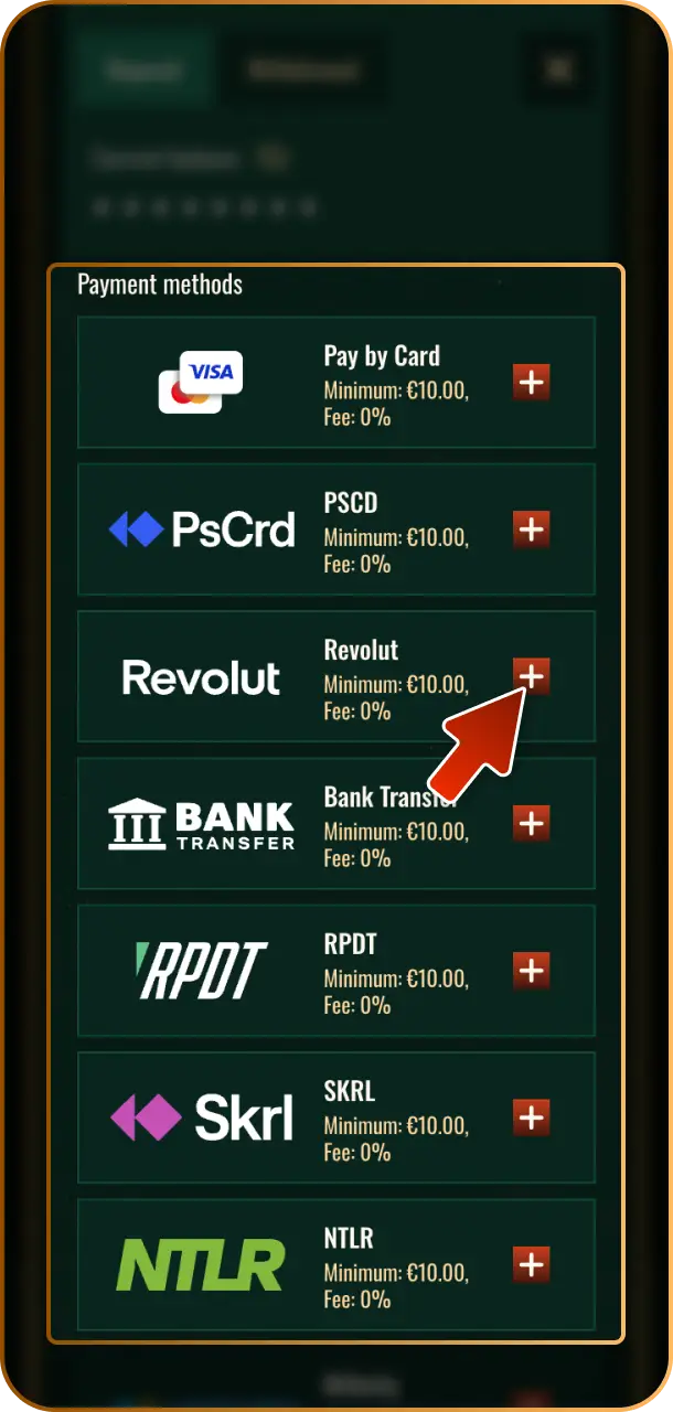 Deposit Funds using safe and convenient payment options to top up your balance at Spybet.