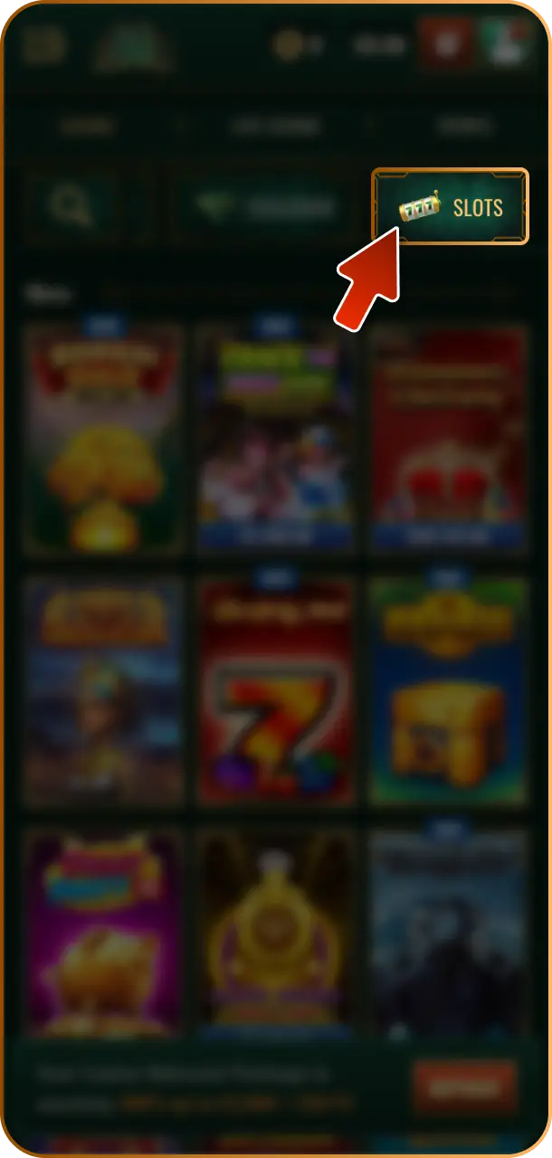 Choose Slots in the Lobby to explore the wide selection of games at Spybet in Ireland.