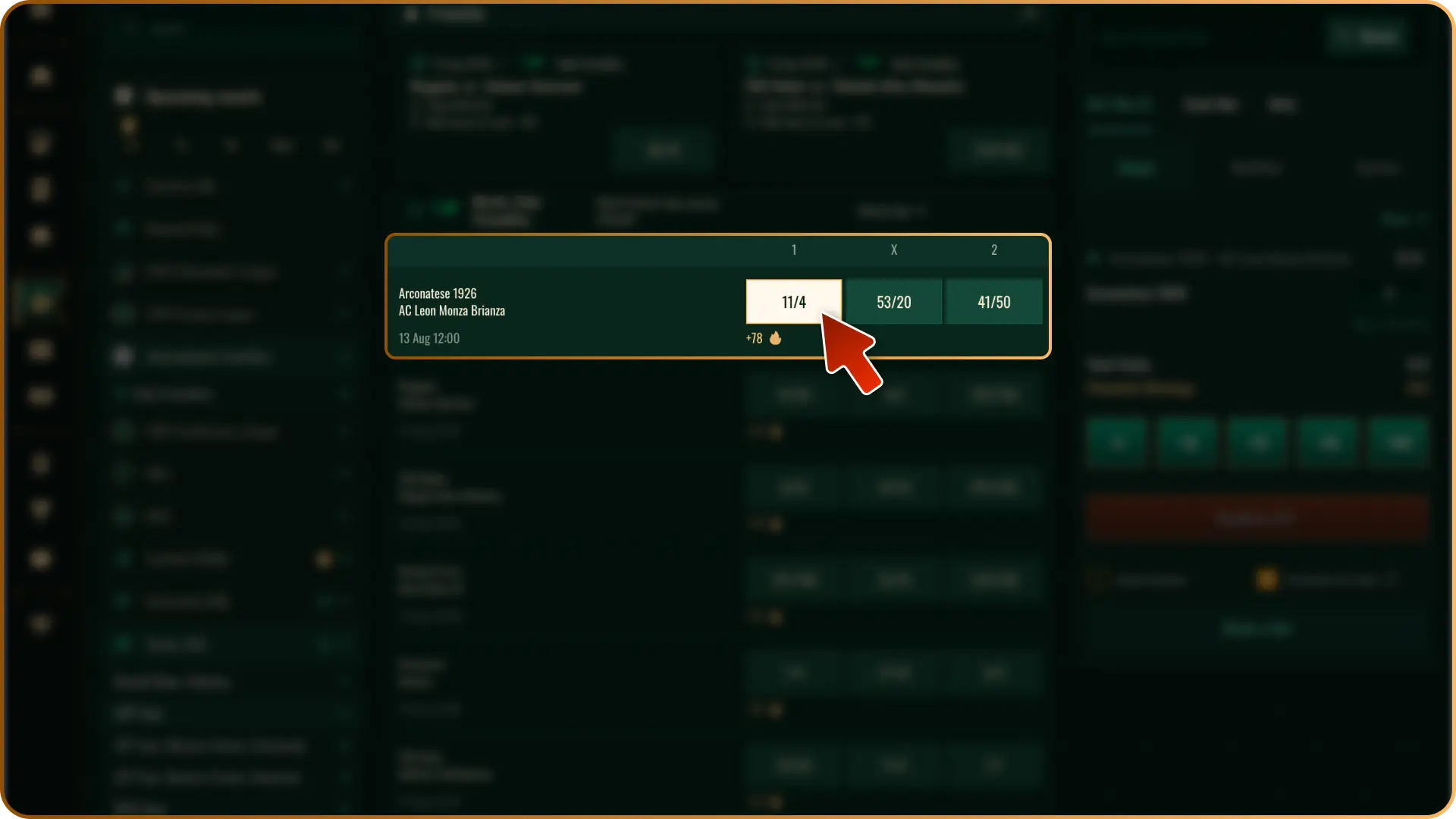 Select Your Market including Match Winner, Set Betting, Total Games, or Handicap options on Spybet.