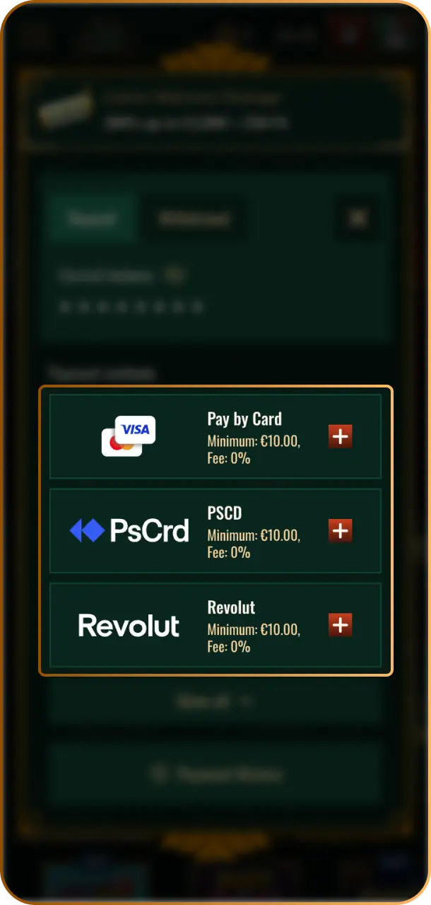 Pick a payment method that suits your needs for withdrawing funds on Spybet.